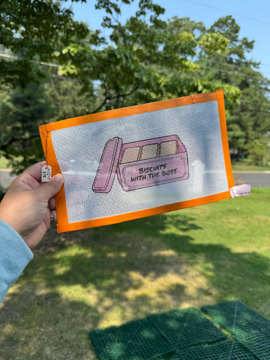 Biscuits with the Boss Needlepoint Canvas