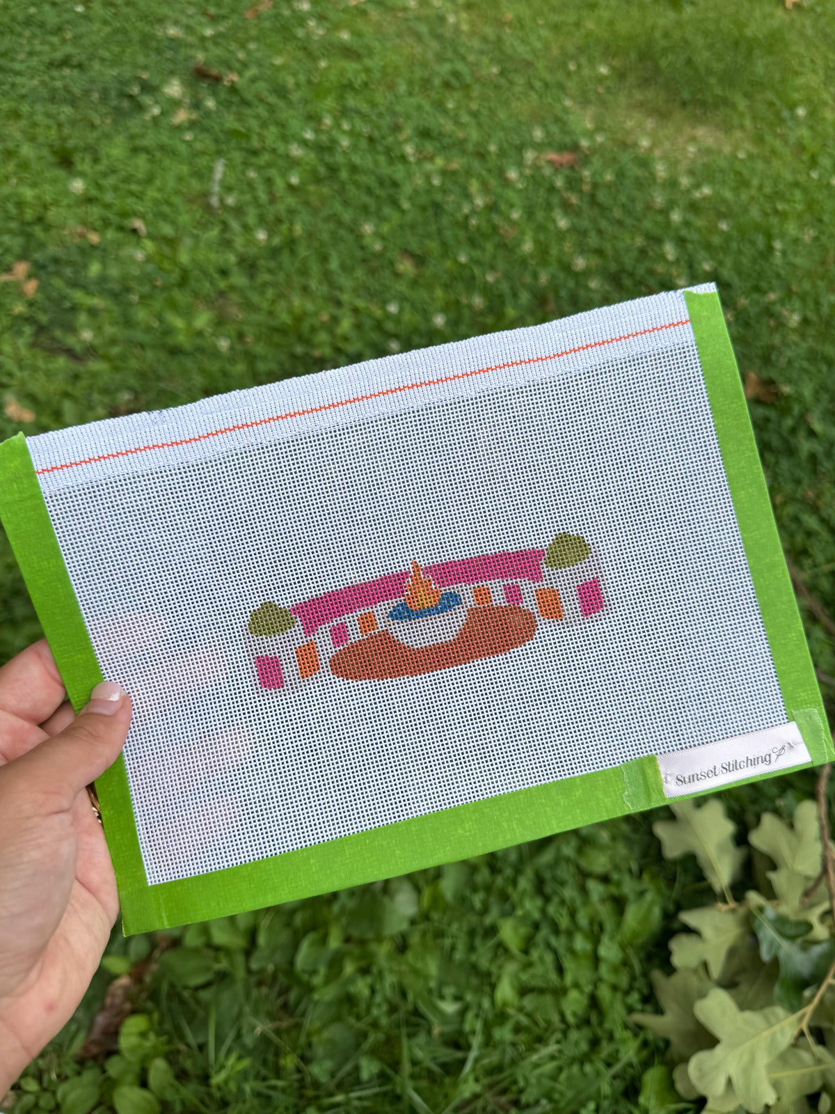 Meet me at the Firepit Needlepoint Canvas