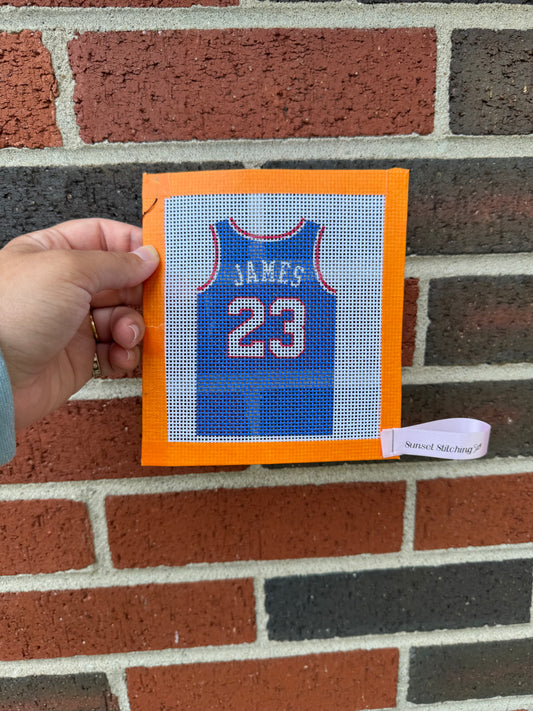 James #23 Philadelphia Basketball Jersey Needlepoint Canvas