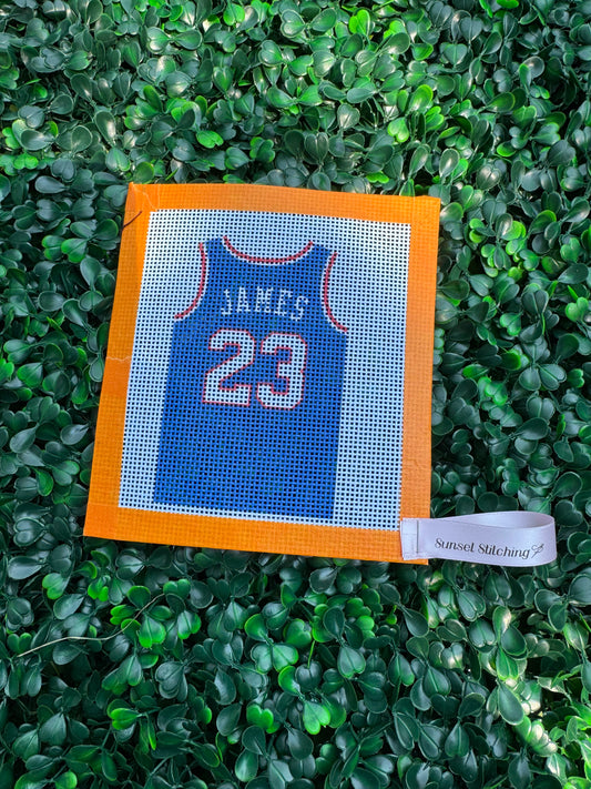 James #23 Philadelphia Basketball Jersey Needlepoint Canvas