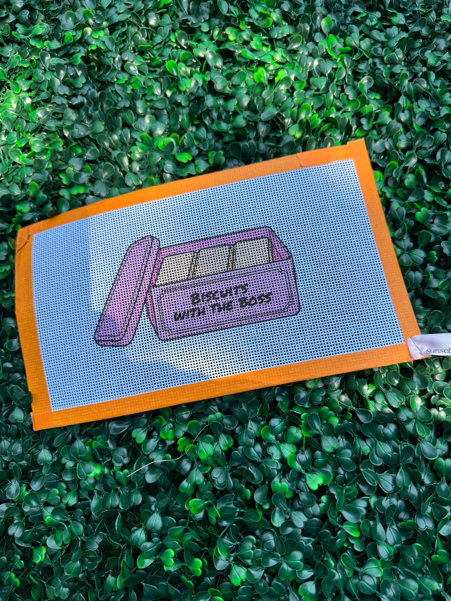 Biscuits with the Boss Needlepoint Canvas