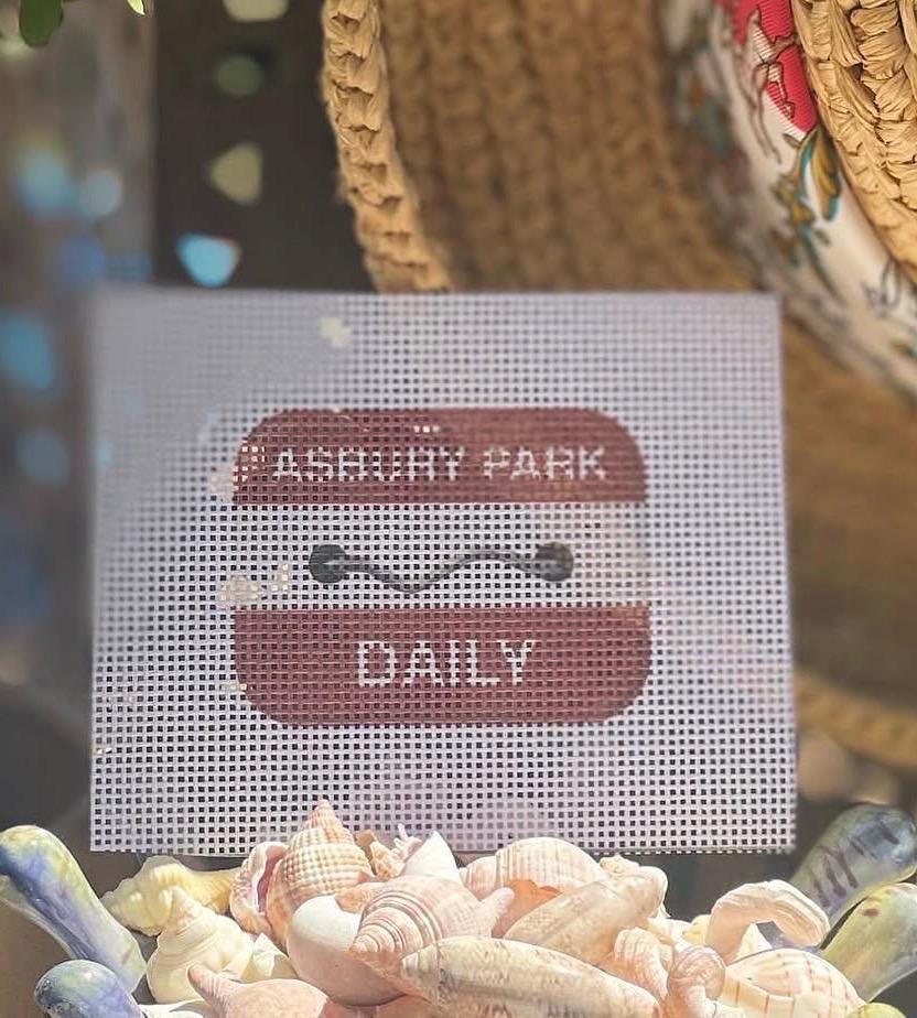 NJ Beach Tag Needlepoint Canvas  |  Asbury Park