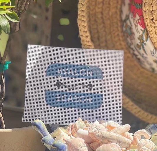 Beach Haven Season Beach Tag Needlepoint Canvas | Jersey Shore | Needlepoint Canvas