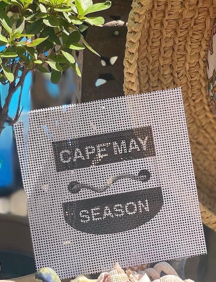 NJ Beach Tag Needlepoint Canvas  |  Cape May