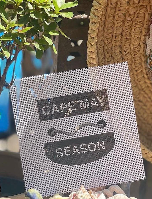 NJ Beach Tag Needlepoint Canvas  |  Cape May