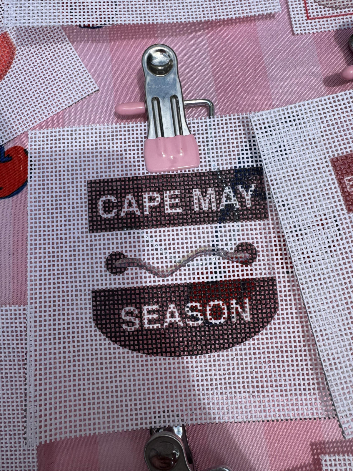 NJ Beach Tag Needlepoint Canvas  |  Cape May