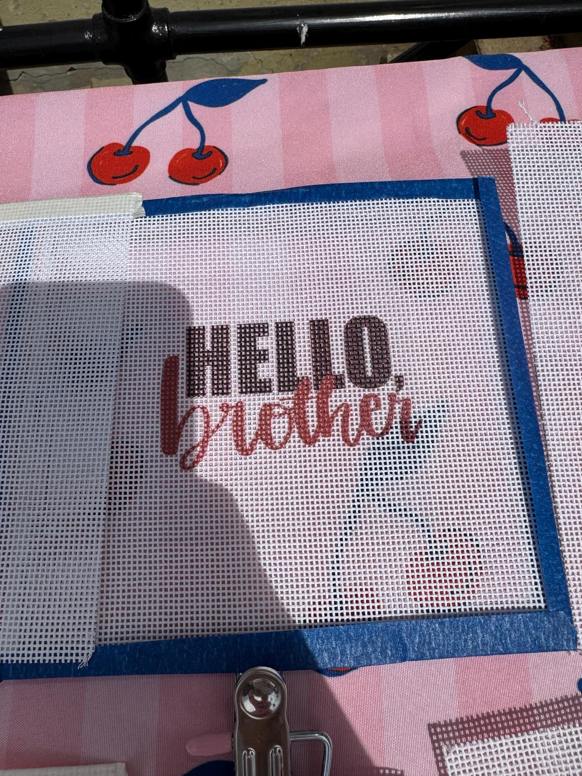 Hello Brother Needlepoint Canvas