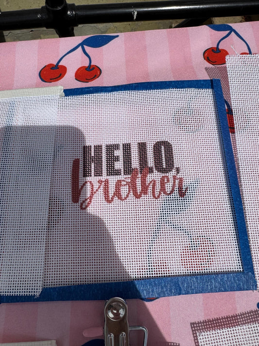 Hello Brother Needlepoint Canvas
