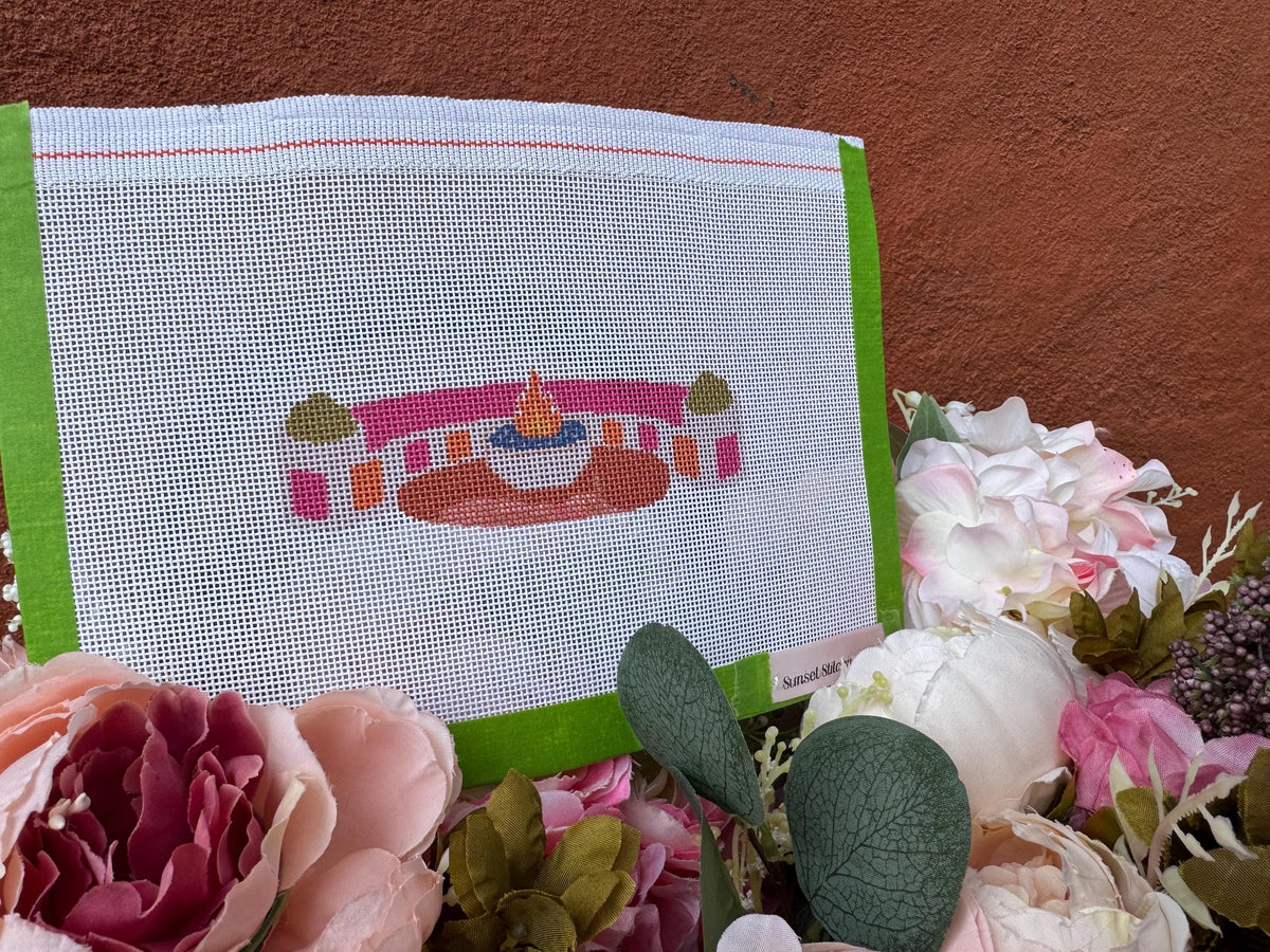 Meet me at the Firepit Needlepoint Canvas