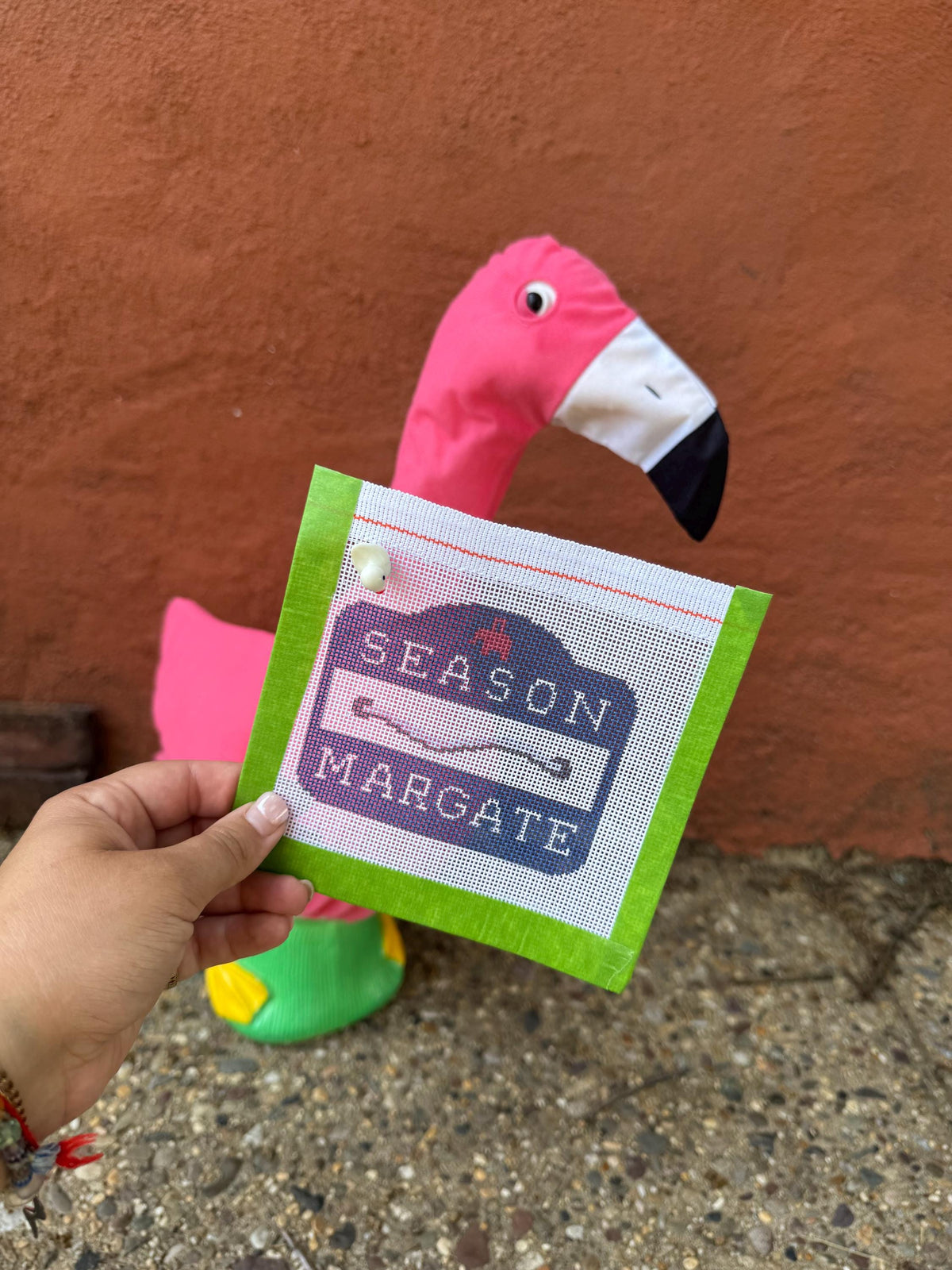NJ Beach Tag Needlepoint Canvas  |  Margate