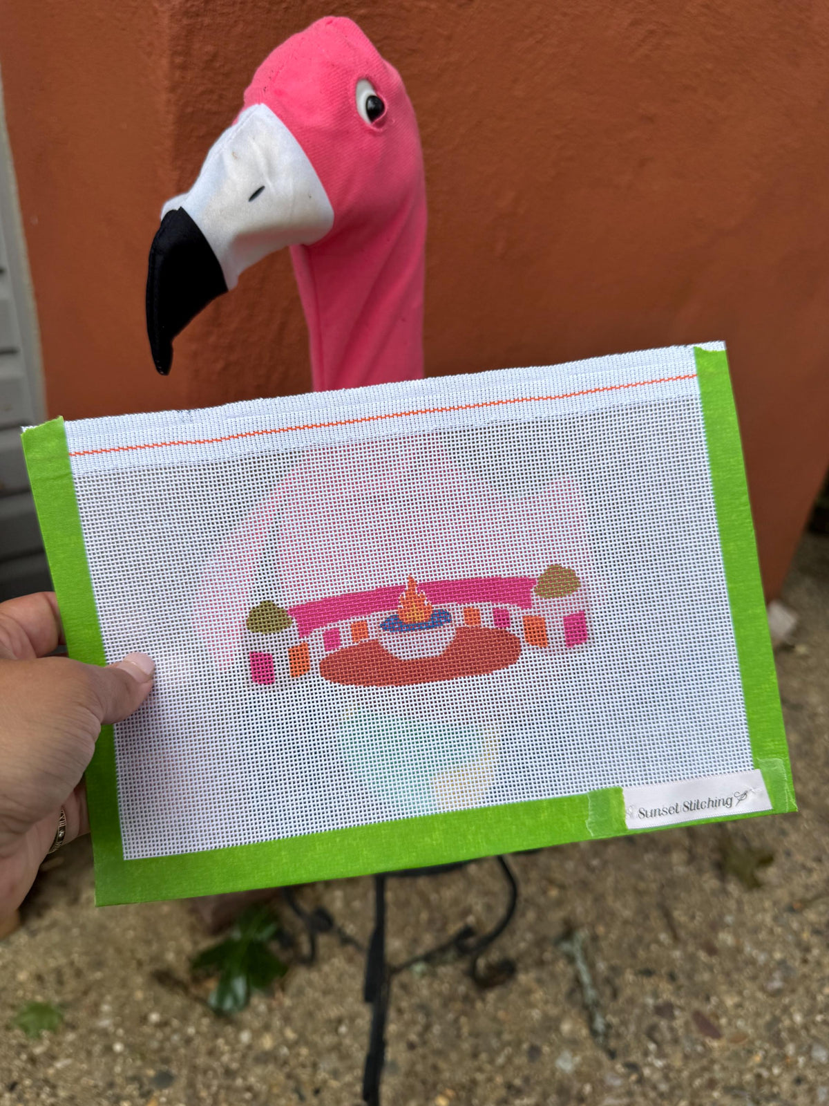Meet me at the Firepit Needlepoint Canvas
