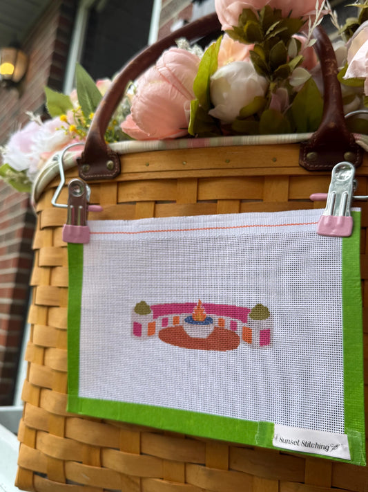 Meet me at the Firepit Needlepoint Canvas