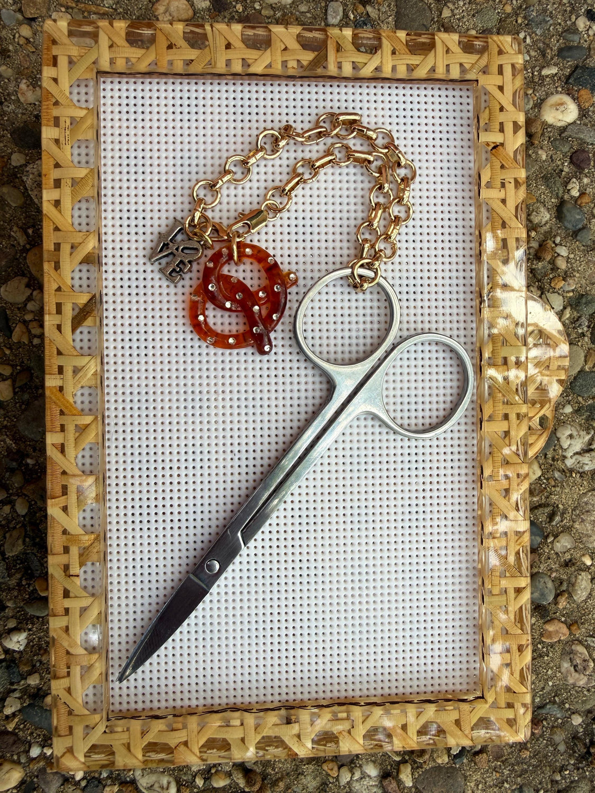 Philly scissor fob and scissors for needlepoint